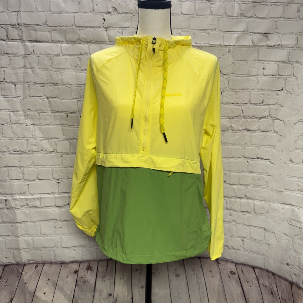 Marmot Two-Tone Yellow and Green Windbreaker